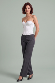 Bustier corset décolleté cœur laçage dos | Variante Blanc | Lounelle Paris