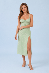 Floral Slit Cami Dress