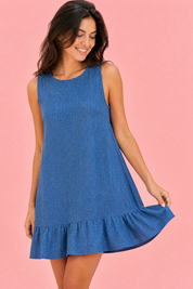 Robe dos noué volantée | Vue rapprochée | Lounelle Paris
