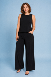 Ensemble pantalon large fluide | Porté sur une autre silhouette | Lounelle Paris