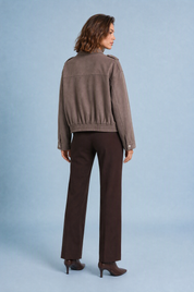 Veste ample effet suédine | Vue de dos | Lounelle Paris
