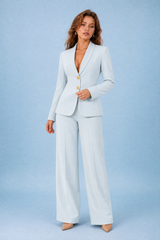Blazer and Wide-Leg Pants Set