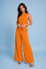 Flowy wide-leg pants set