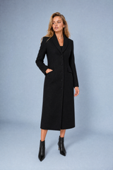 Camel Tailored Fitted Long Coat