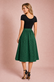 Robe bi-matière à pois | Vue de dos | Lounelle Paris