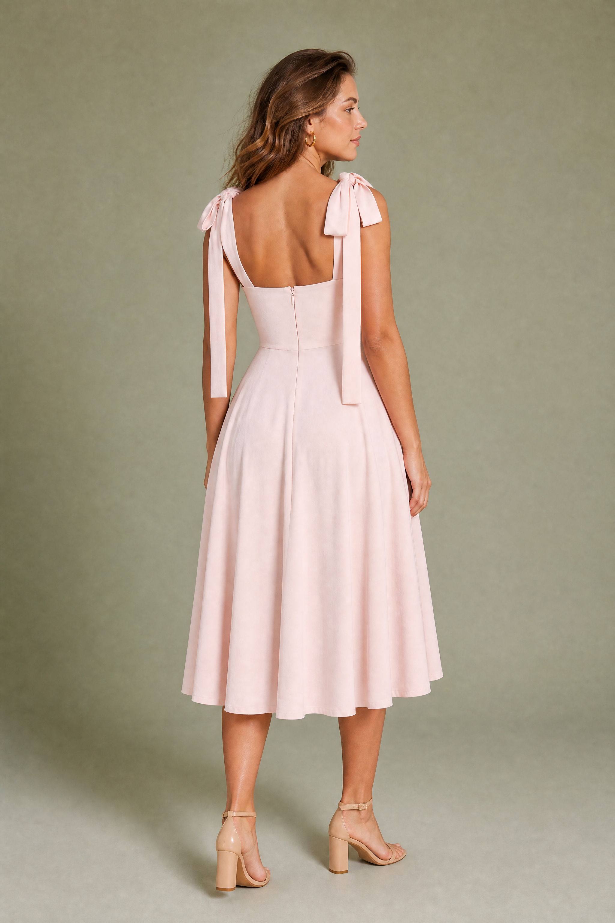Robe à bretelles nouées dos nu | Vue de dos | Lounelle Paris