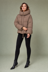 Oversized Cropped Hooded Puffer Jacket