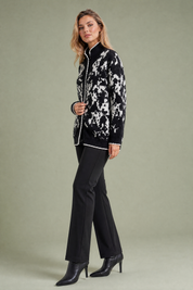 Gilet jacquard col montant | Vue de profil | Lounelle Paris