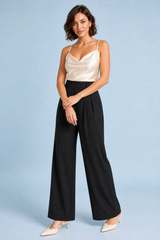High-Waisted Wide-Leg Flowy Pants