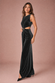 Robe velours sans manches | Vue de profil | Lounelle Paris