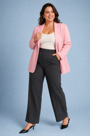 Blazer ajusté à col tailleur | Porté sur une autre silhouette | Lounelle Paris
