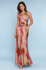 Blush Printed Maxi Dress