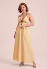 Backless Halter-Neck Maxi Dress