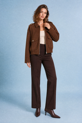 Oversized Suede-Effect Jacket