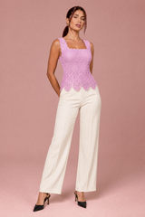 Lace Square-Neck Top
