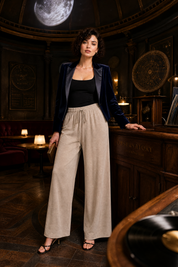 Pantalon large fluide à cordon | Deuxième photo lifestyle | Lounelle Paris