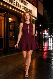 Robe sans manches à nouer | Variante Bordeaux - Lifestyle | Lounelle Paris