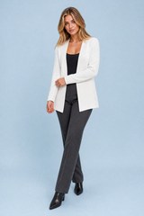 Mid-length V-neck blazer