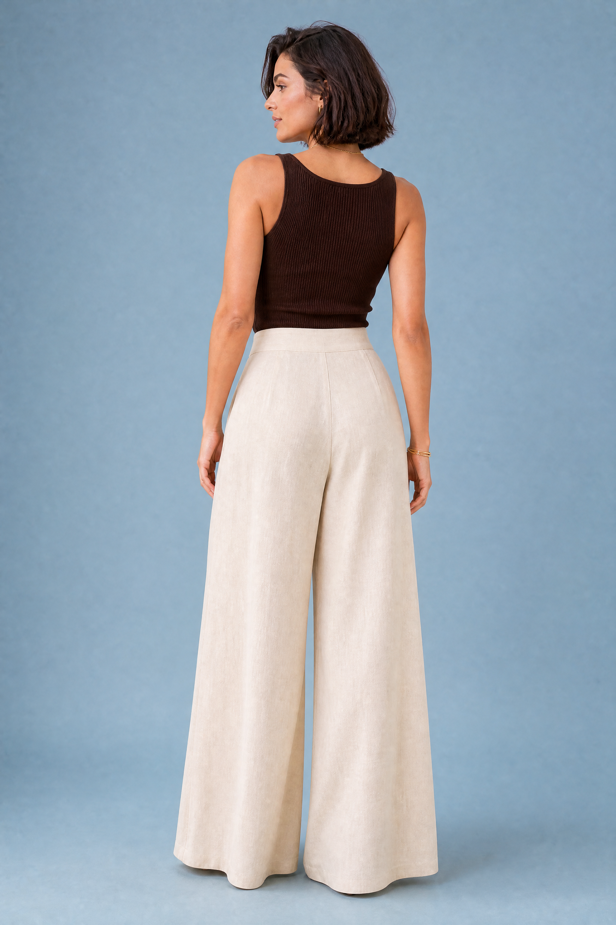 Pantalon palazzo fluide | Vue de dos | Lounelle Paris