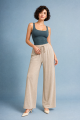 Drawstring Wide-Leg Pants