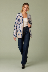 Printed Reversible Quilted Jacket