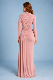 Robe longue drapée | Vue de dos | Lounelle Paris