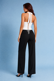 Crop top corset licou décolleté en cœur | Vue de dos | Lounelle Paris