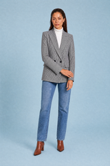 Houndstooth Fitted Blazer