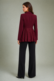 Blazer ajusté à dentelle | Vue de dos | Lounelle Paris