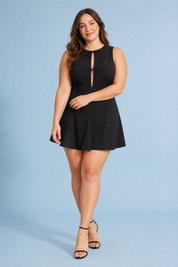 Robe sans manches à nouer | Porté sur une silhouette plus ronde | Lounelle Paris