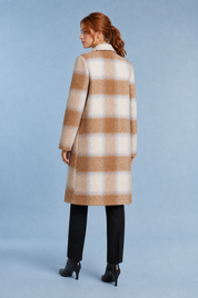 Manteau long à carreaux | Vue de dos | Lounelle Paris