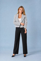 Cropped Oversized Double-Breasted Blazer