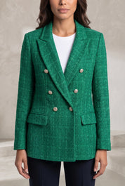Blazer croisé en tweed | Lounelle Paris