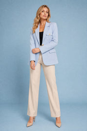 Blazer oversize double boutonné | Variante Bleu clair | Lounelle Paris