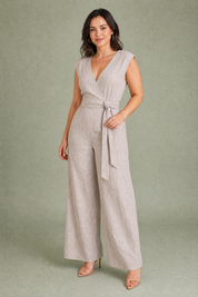 Combinaison pantalon fluide col V | Porté sur une autre silhouette | Lounelle Paris