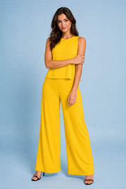 Ensemble pantalon large fluide | Variante Jaune | Lounelle Paris
