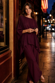 Ensemble ample encolure bateau | Variante Bordeaux - Lifestyle | Lounelle Paris