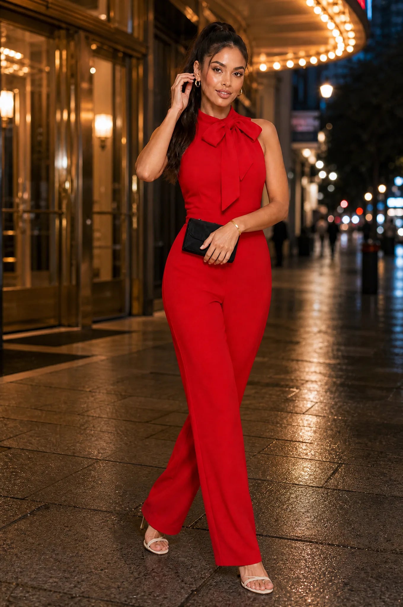 Combinaison à nœud sans manches | Variante Rouge - Lifestyle | Lounelle Paris