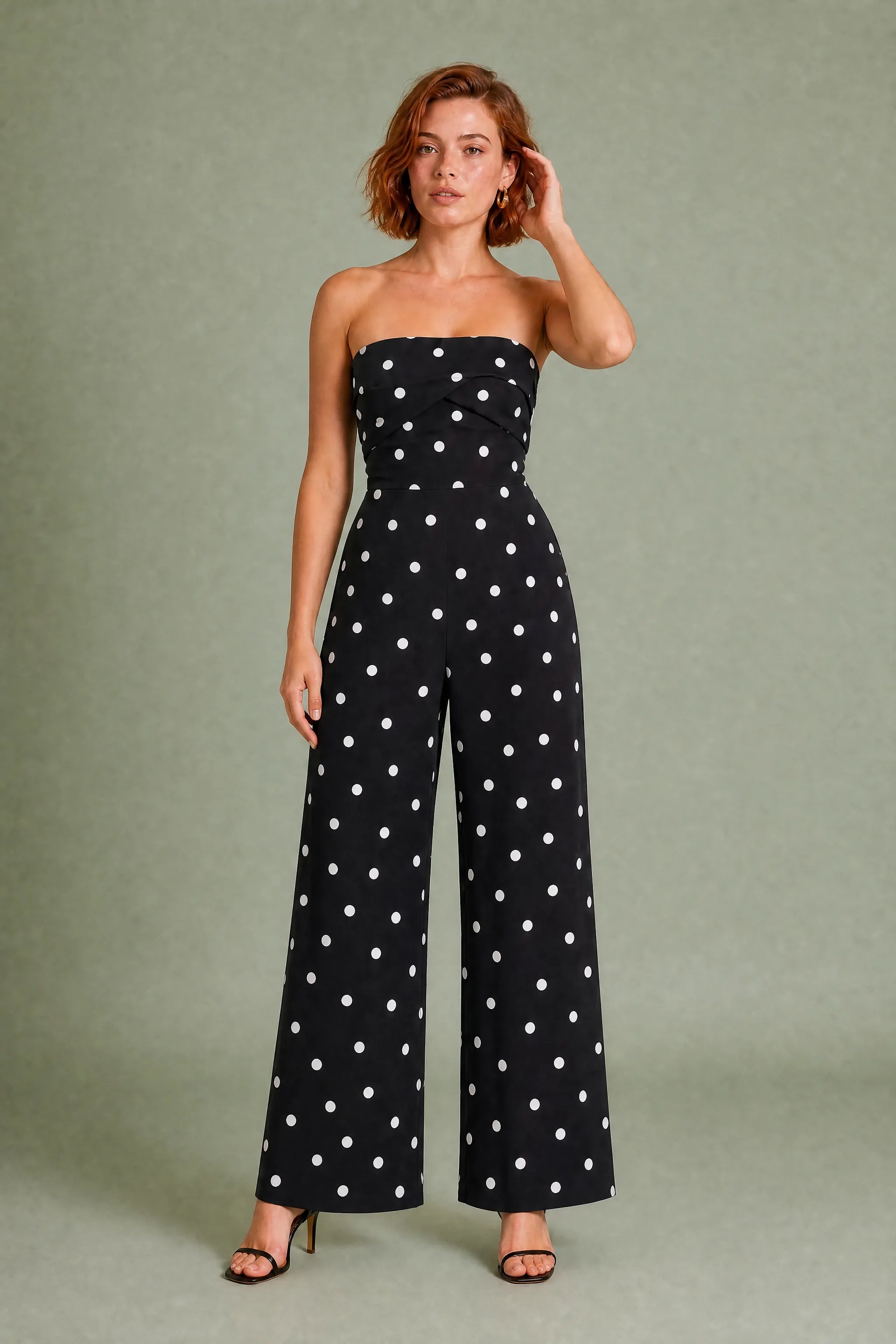 Combinaison bandeau à pois | Variante Noir | Lounelle Paris