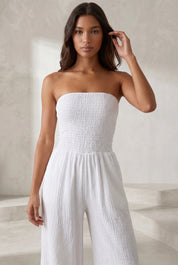 Combinaison bandeau jambes larges | Lounelle Paris