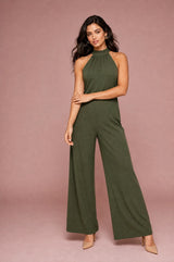 High-Neck Backless Jumpsuit