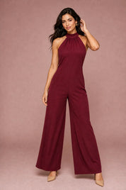 Combinaison col montant dos nu | Variante Bordeaux | Lounelle Paris