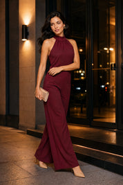Combinaison col montant dos nu | Variante Bordeaux - Lifestyle | Lounelle Paris