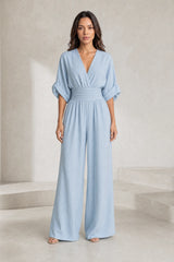 Combinaison col V taille haute