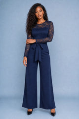 Lace Wide-Leg Jumpsuit
