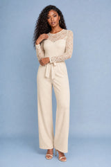 Lace Wide-Leg Jumpsuit