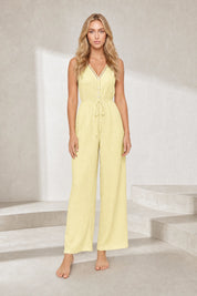 Combinaison fluide col V jambes larges | Lounelle Paris