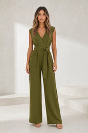 Combinaison pantalon fluide col V | Lounelle Paris