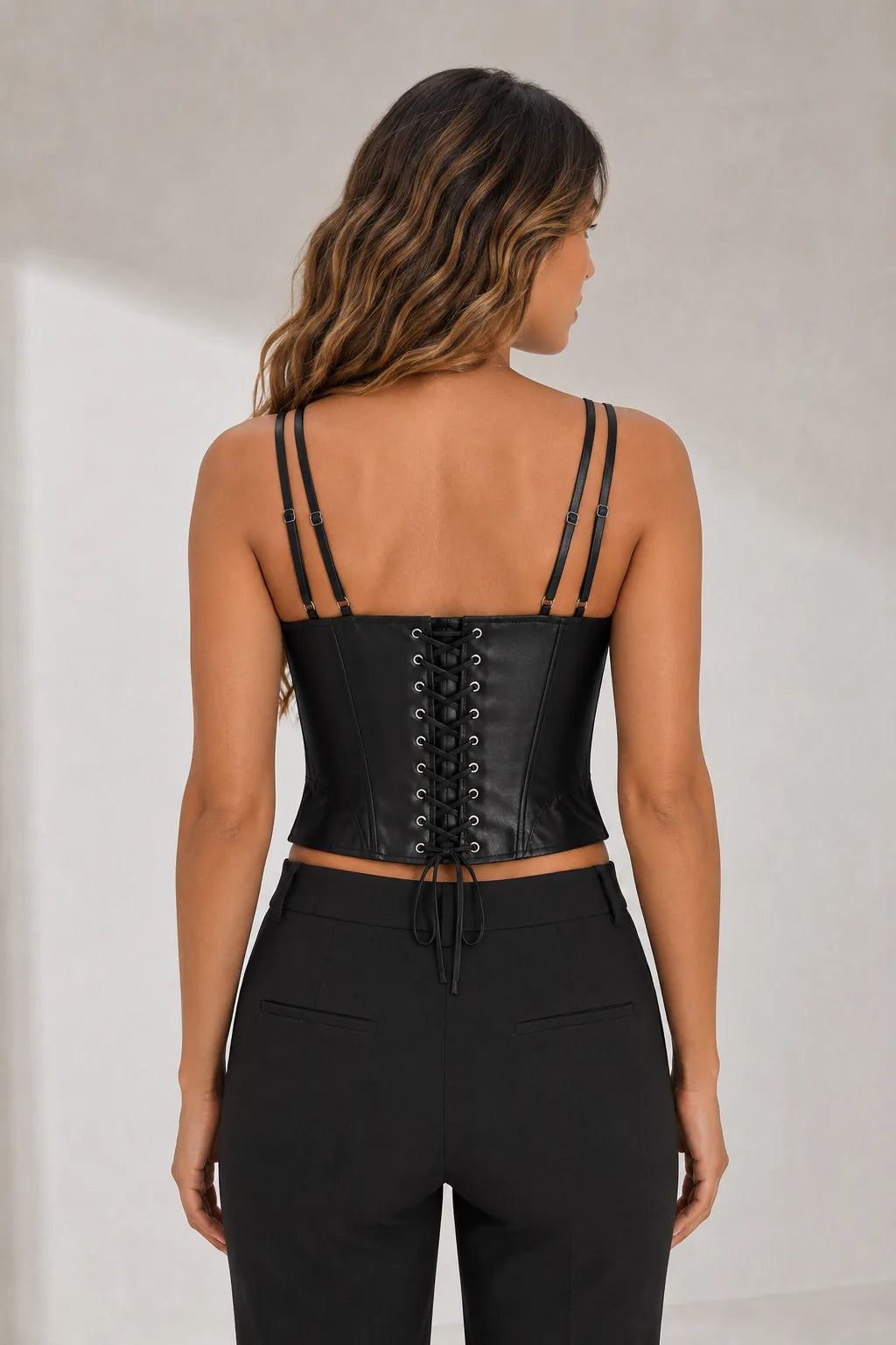 Corset satiné dos lacé | Lounelle Paris