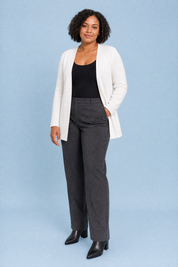 Blazer mi-long col V | Porté sur une autre silhouette | Lounelle Paris